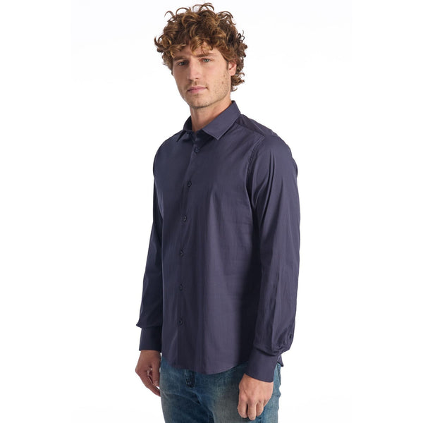 Baldinini Trend 001BDT Camicia Uomo Made in Italy Blu Navy