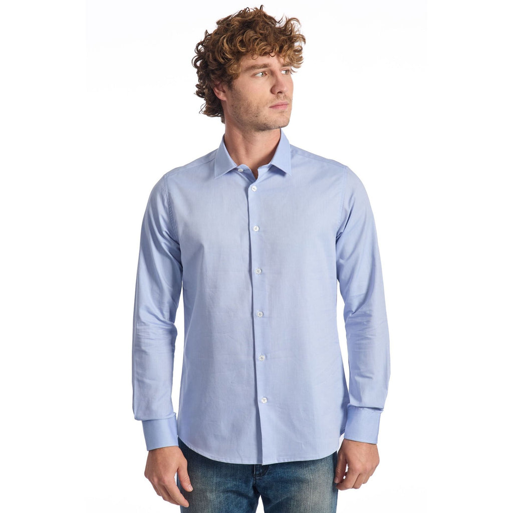 Baldinini Trend 001BDT Camicia Uomo Made in Italy Azzurro