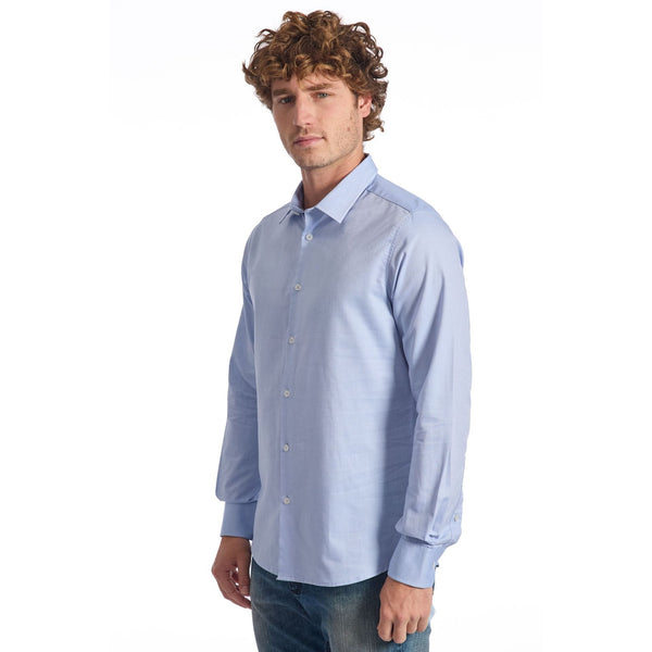 Baldinini Trend 001BDT Camicia Uomo Made in Italy Azzurro