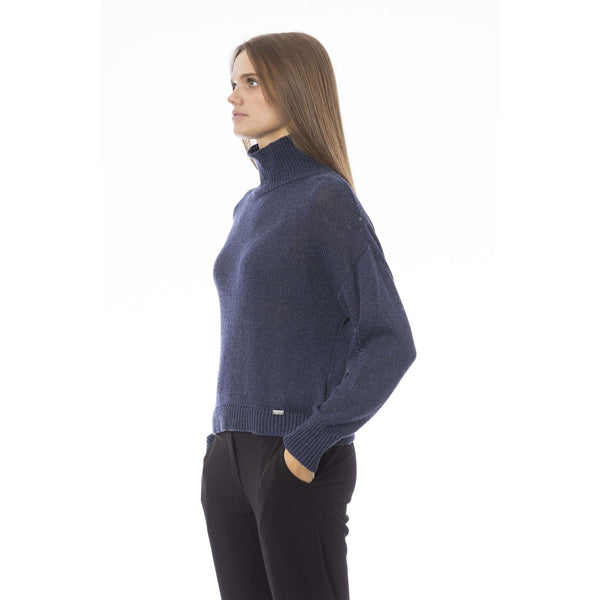 Baldinini Trend VOLTERRA 221130 Maglia Maglione Donna Made in Italy Blu