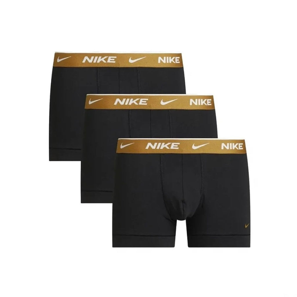 Nike 0000KE1008 Boxer Intimo Uomo Tripack 3 Pezzi Nero Oro