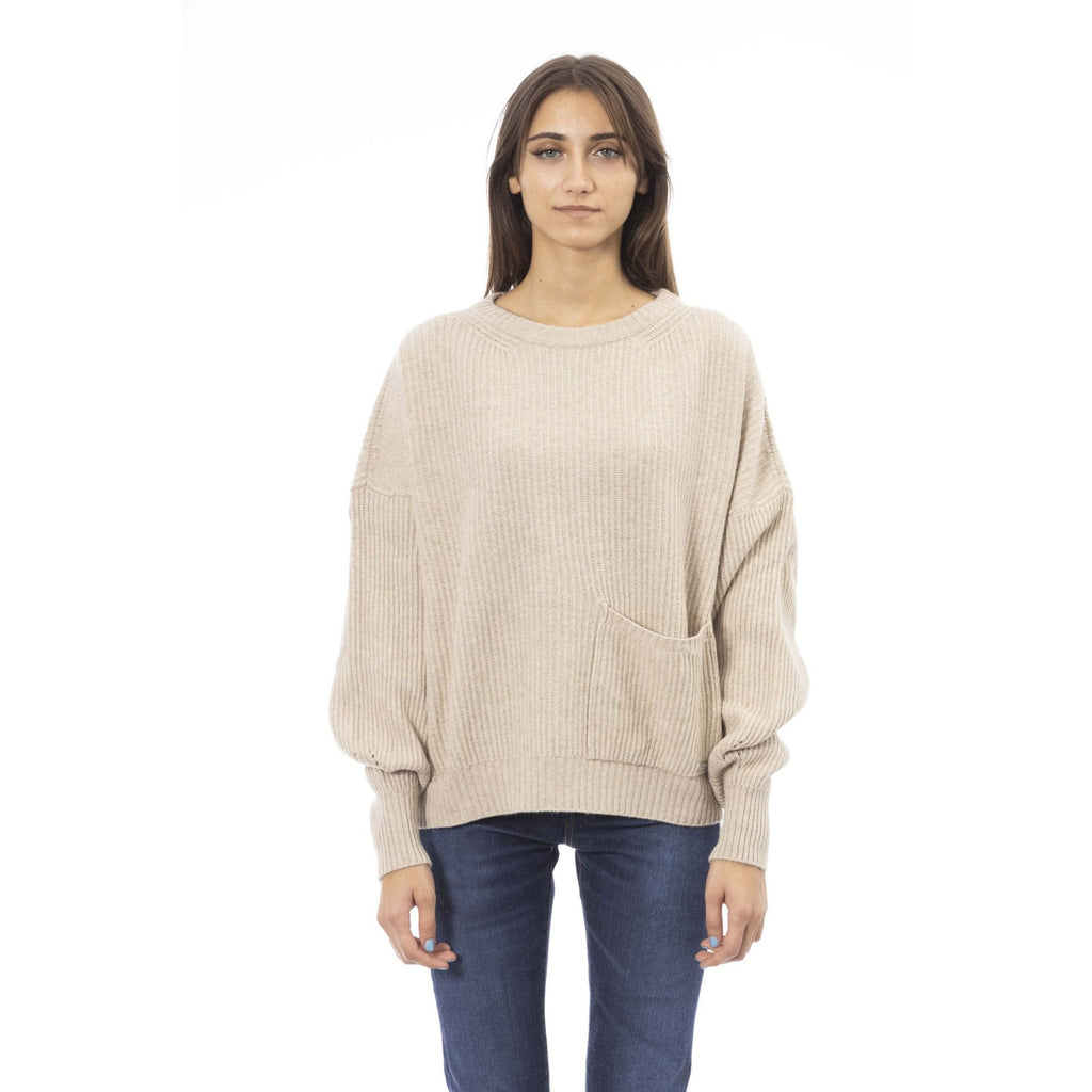 Baldinini Trend VOLTERRA NW1216 Maglia Maglione Donna Made in Italy Beige - BeFashion.it