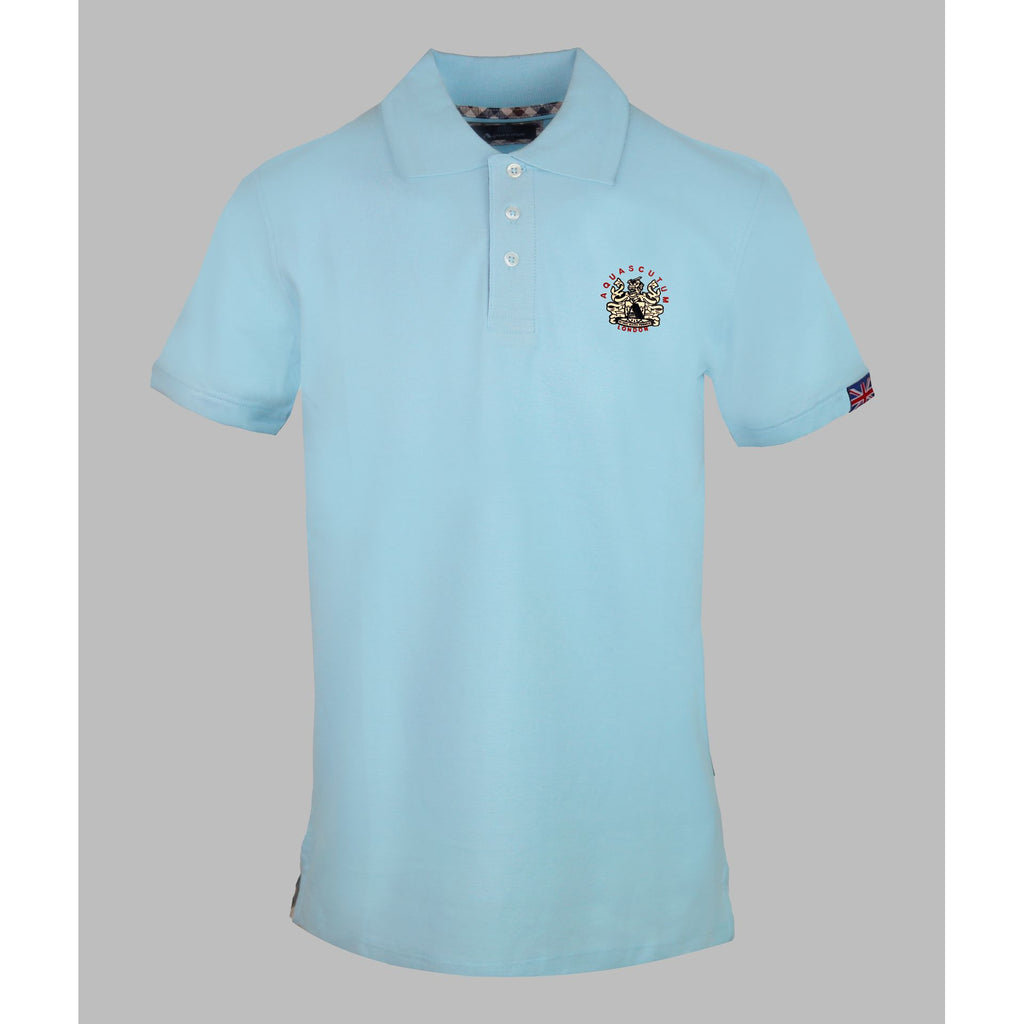 Aquascutum P00623 Polo Uomo Celeste - BeFashion.it