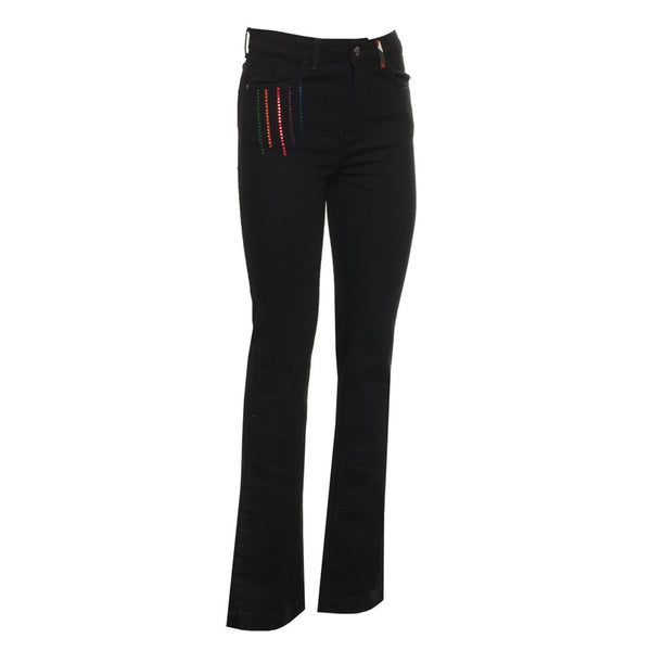 Harmont & Blaine W0CD35-059124 Pantaloni Donna Made in Italy Nero