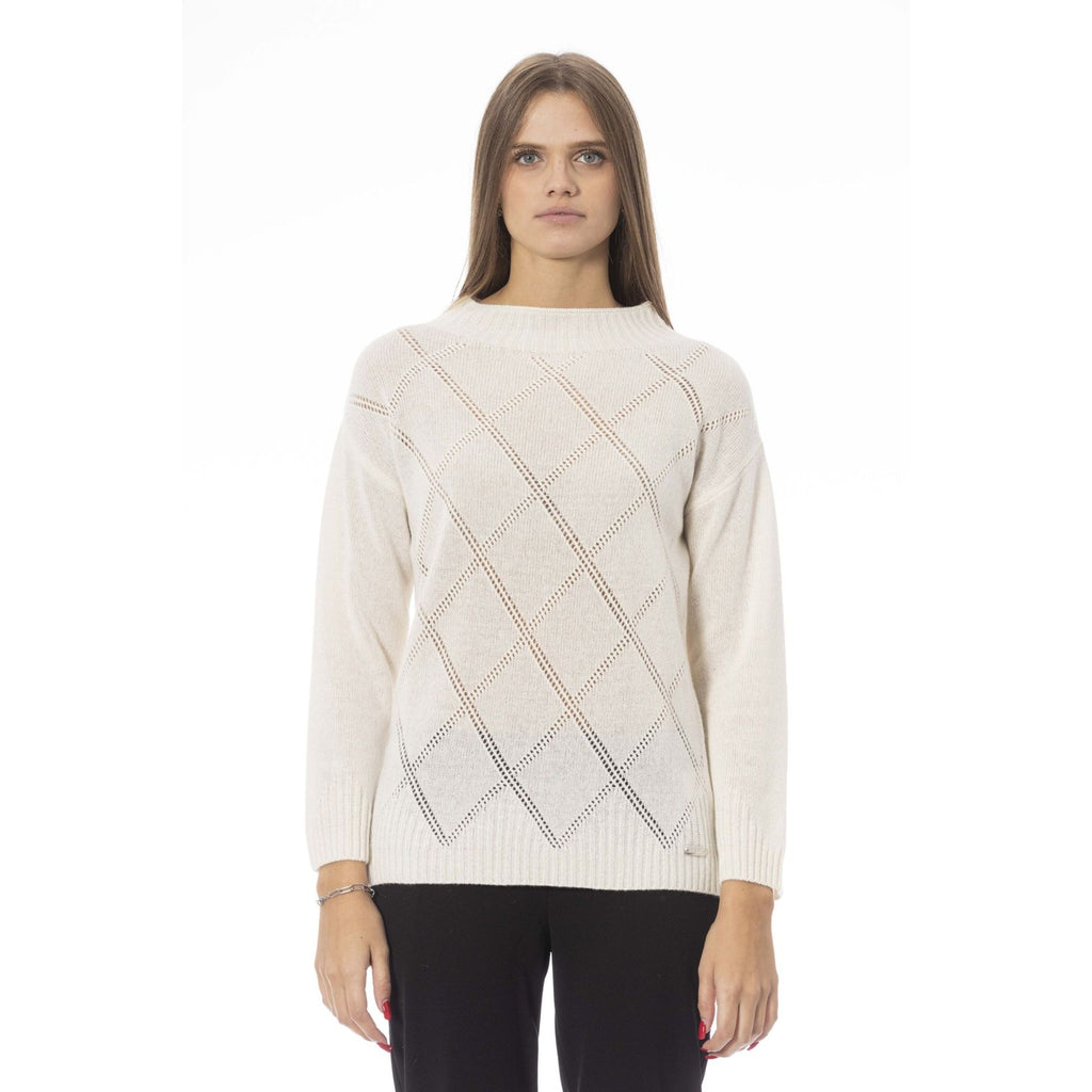 Baldinini Trend VOLTERRA NW1106 Maglia Maglione Donna Made in Italy Bianco - BeFashion.it