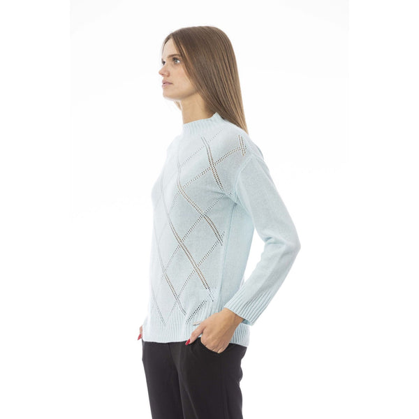 Baldinini Trend VOLTERRA NW1106 Maglia Maglione Donna Made in Italy Celeste