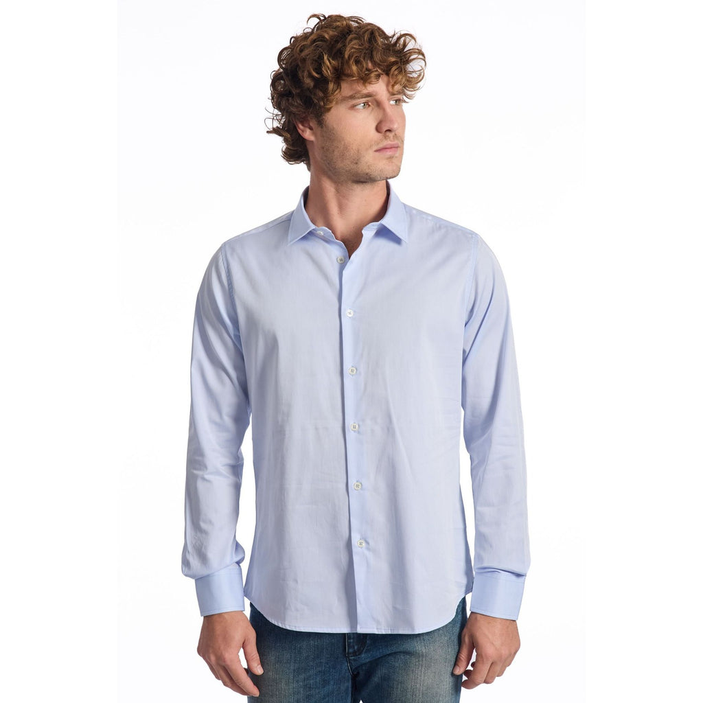 Baldinini Trend 001BDT Camicia Uomo Made in Italy Celeste