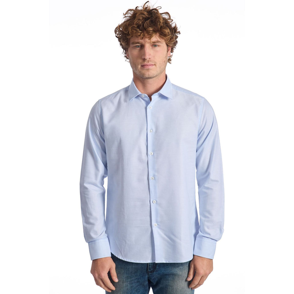 Baldinini Trend 001BDT Camicia Uomo Made in Italy Celeste