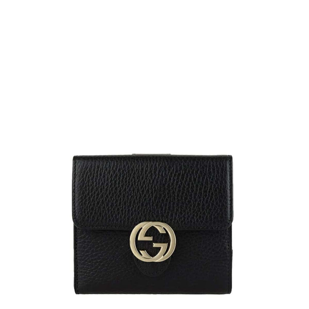 Gucci 615525 CAO0G 1000 Portafoglio Borsellino Pelle Donna Nero