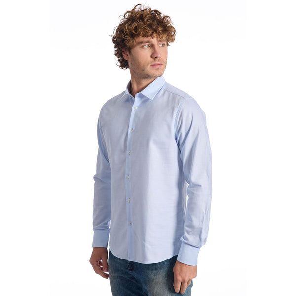 Baldinini Trend 001BDT Camicia Uomo Made in Italy Celeste